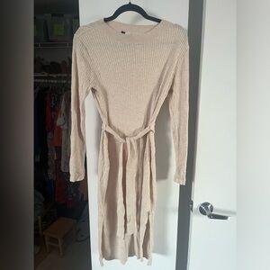 H&M knit dress, beige, size L